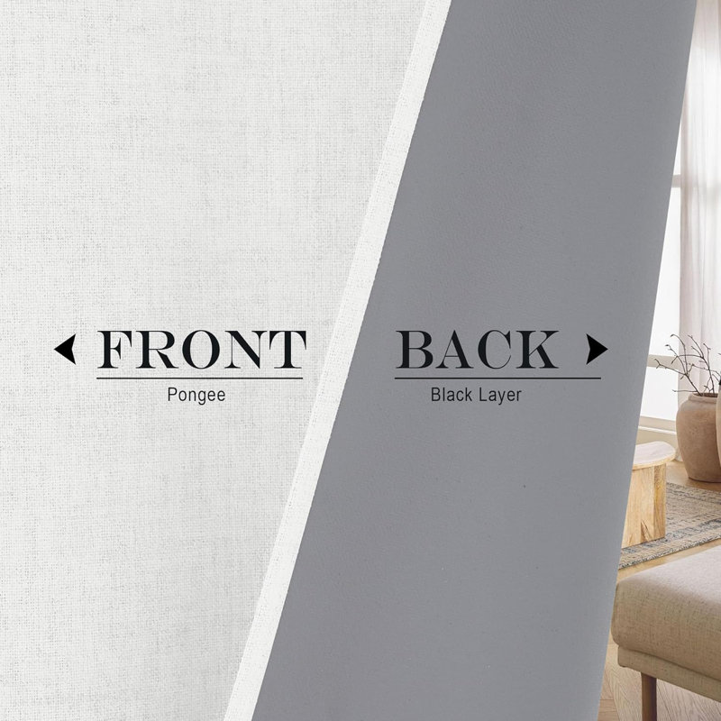 Door Curtains, 100% Blackout Door Window Cover for French Front Glass Window, Elegant Privacy Light Control Curtains for Kitchen, 1 Panel
