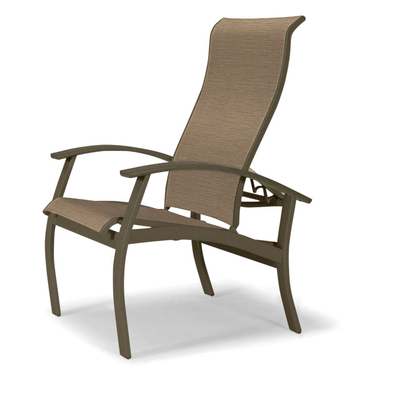 Belle Isle Outdoor Dining Armchair, Textured Beachwood, Beachwood, Beacon Taupe Sunbrella®
