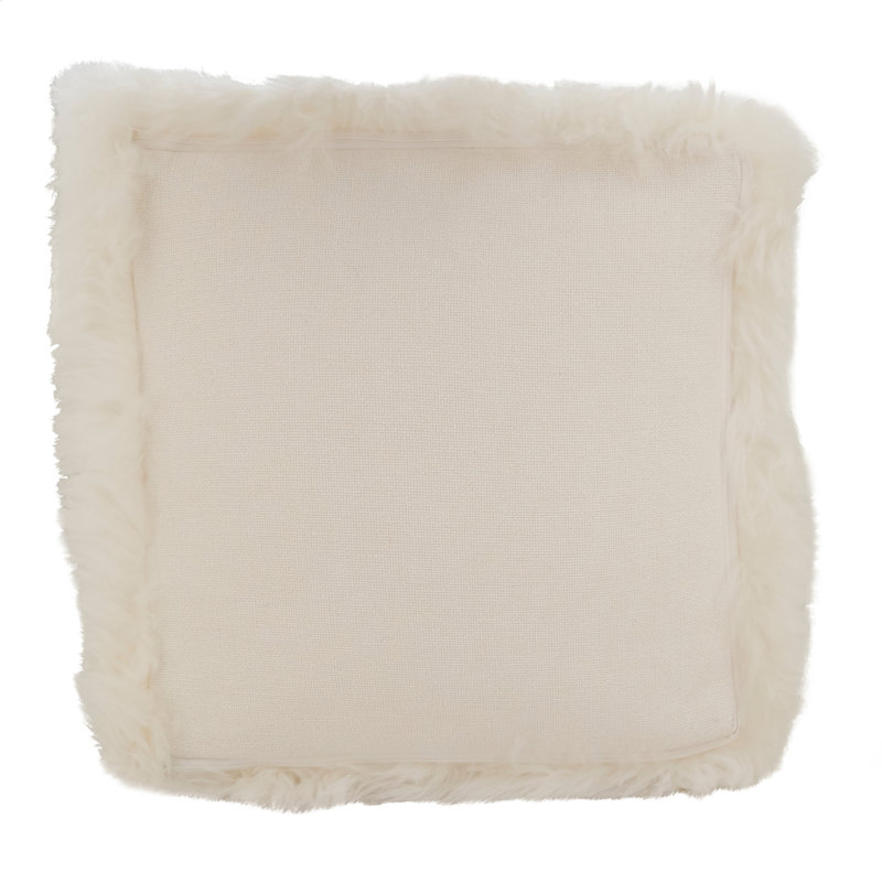 Repose-pieds rembourré Lulie Collection, Lin blanc