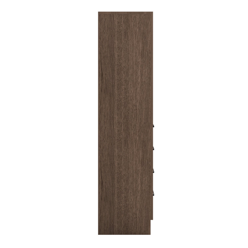 Tidworth Solid Wood Linen Cabinet, Pre-assembled, 65"H x 20"W, Brown Oak