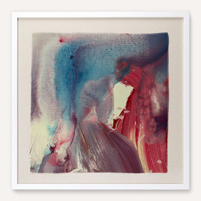 Limited Edition 12 x 12 in. "Fall on Me #1" Framed Silk Scarf by Fanyu Lin
