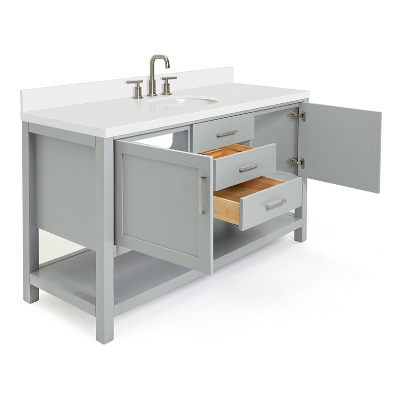 Bayhill 61'' W Single Vanity, Gray