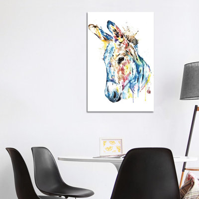 Donkey 1 Piece Wrapped Canvas Wall Art