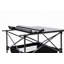 Ensemble de 3 tables et chaises pliantes pour l'extérieur, camping extérieur, pique-nique, plage, cour, barbecue, fête, patio, noir