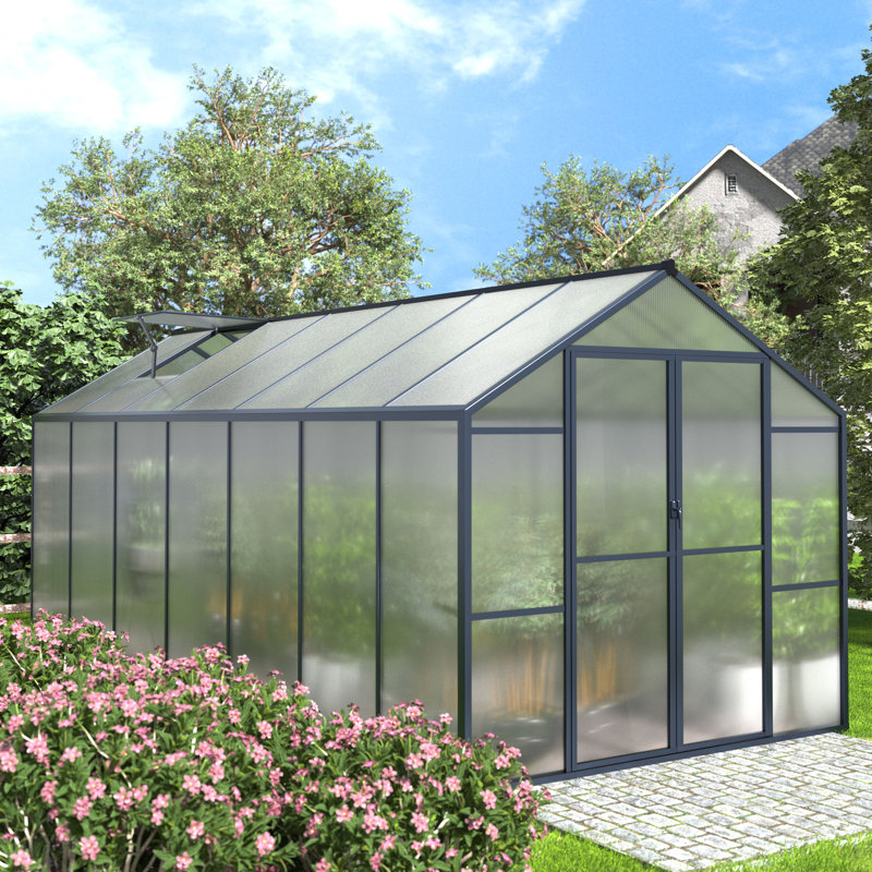 Greenhouse Multiple Sizes, Gray, 8' W x 14' D