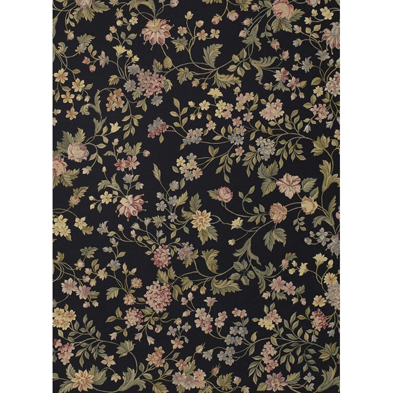 Needlepoint Azm Wool Floral Indoor Rug, Rectangle 14'5" x 20'1"