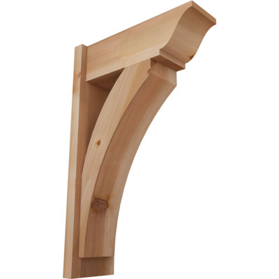 7 1/2"W x 46"D x 46"H Thorton Traditional Smooth Outlooker, Western Red Cedar