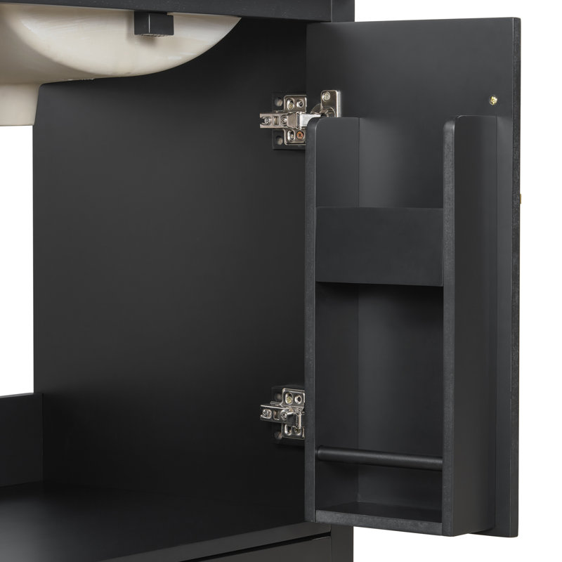 24"Bathroom Vanity with Sink, Black