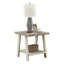 Table de bout à deux tons en gris vieilli et beige