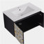 Meuble-lavabo mural flottant de 30 po avec lavabo en céramique et armoire à fermeture en douceur