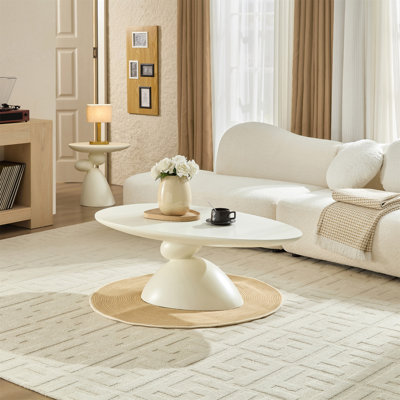 Table basse ovale 47,27 "Lucky Stone (table incluse seulement)