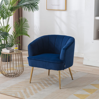 Efthemia Velvet Barrel Chair