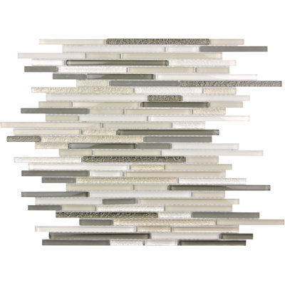 SAMPLE-Waterfall Linear Glass And Metal Mosaic Tile