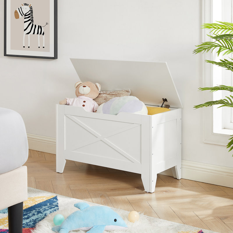 2 Pack White Wooden Storage Bench with Lid – Multi-Functional Shoe Bench, Blanket Chest & Toy Box for Entryway, Bedroom, or Living Room