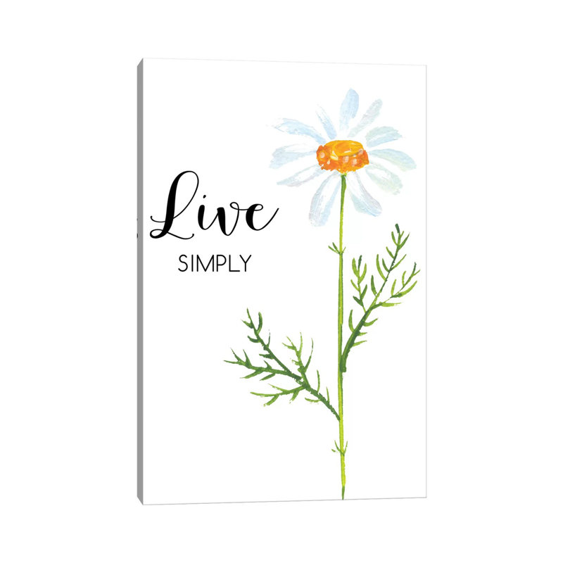 Live Simply - Painting on Canvas, Wrapped Canvas, 66.04cm H x 45.72cm W x 1.91cm D