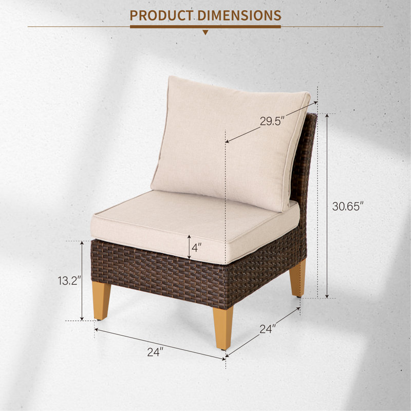 Chaise de patio avec coussins Ethelynn