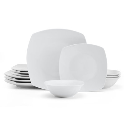 Studio Nova Tara 12-piece Porcelain Dinnerware Set, Service For 4 In White
