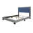 Savona Diagonal Upholstered Faux Leather or Linen Platform Bed, Adjustable Height Headboard, Heavy Duty Slat 4 Slat Support- Requires Box Spring-197214361-216130251