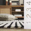 Elsbeth Geometric Hand Tufted Wool/Cotton Area Rug in Ivory/Black-122510004