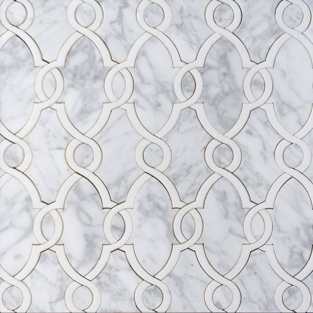 5" x 7" Marble Novelty Mosaic Wall Tile (Set of 5) Tile & Top 