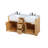 Pardue 60'' Double Bathroom Vanity with Marble Top-620404221