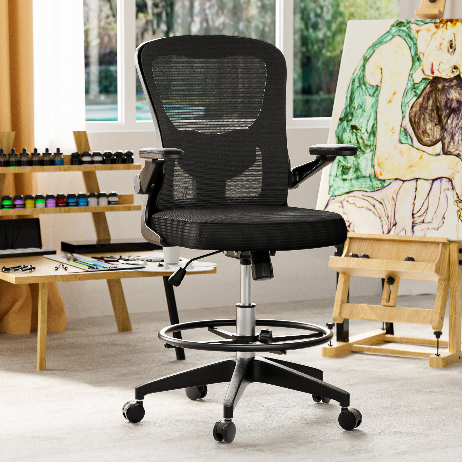 Inbox Zero Office Chair Ergonomic Office Chair with Adaptive Lumbar ...
