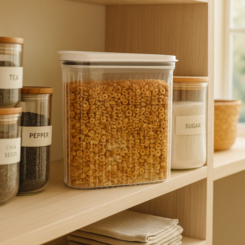 Boîte de rangement cannelée pour aliments, 147,2 oz.