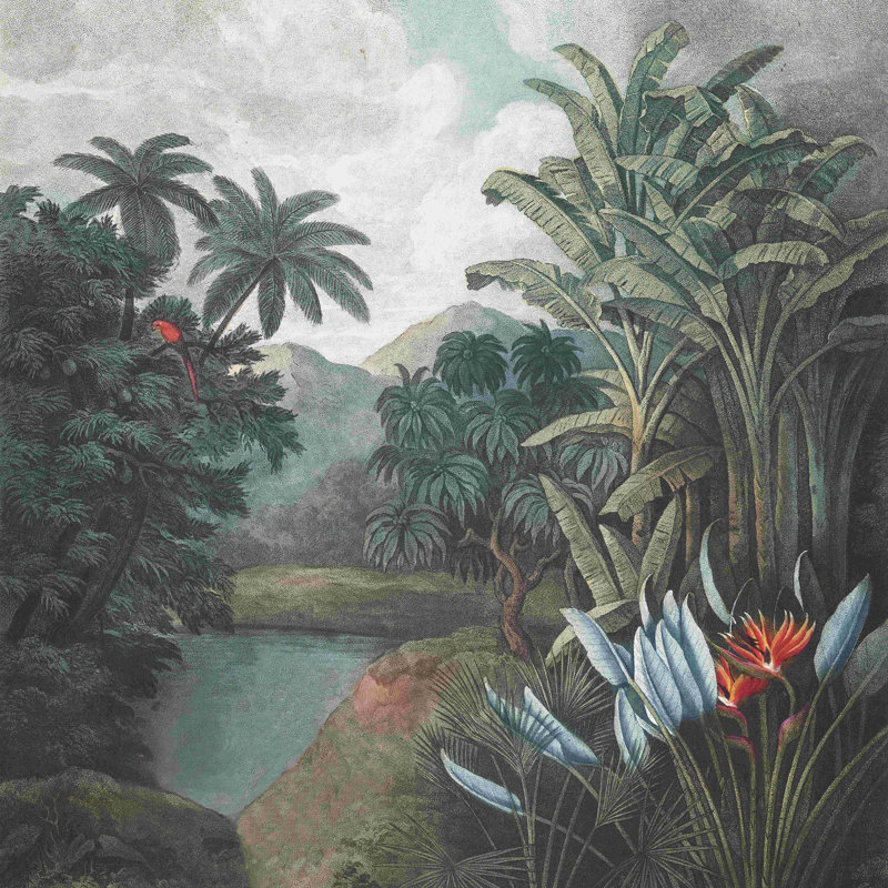 «Aster Tropical Lake», impression sur toile tendue, H 12 po x l 12 po