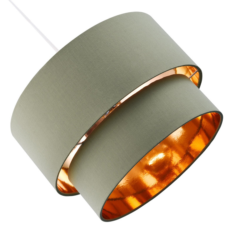 Cotton Drum Pendant Shade ( Screw On ), 20" H x 30" W x 30" D, Green
