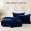 Ensemble de housse de couette en velours doux, ensemble de literie confortable 3 pièces avec fermeture à glissière cachée et attaches de coin-103079265-106893563