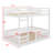 Full Over Full Bunk Bed, Wood Floor Bunk Beds With Ladder And Guardrails-203927611