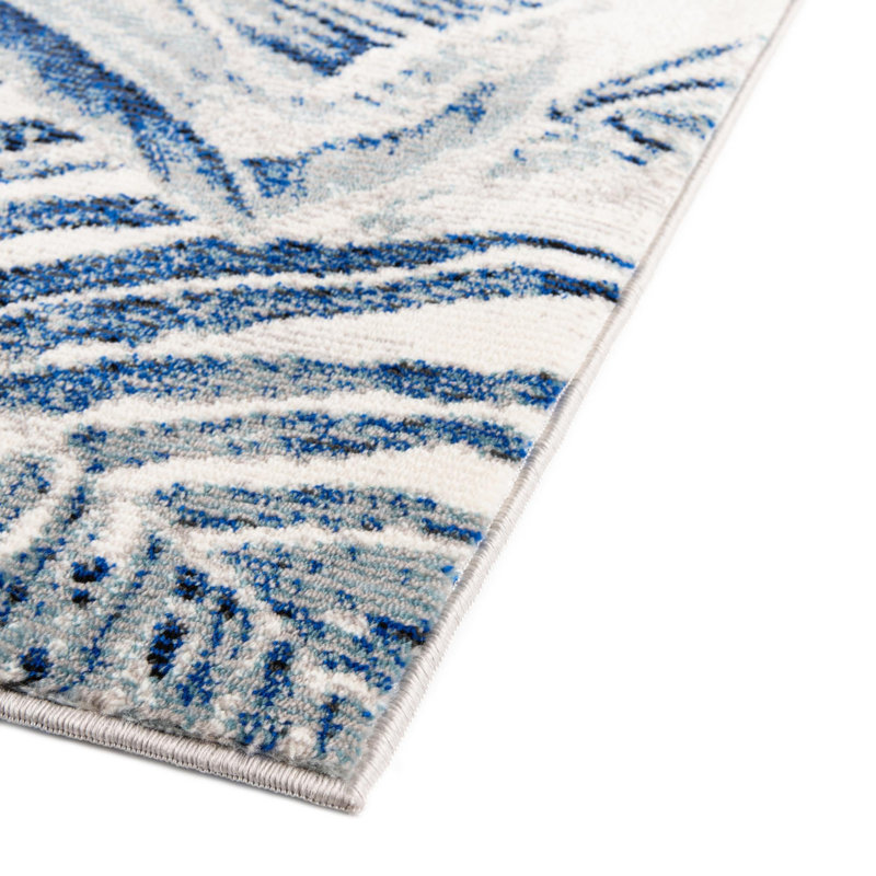 Tapis bleu marine à tissage unique, Rectangle 2 pi x 3 pi