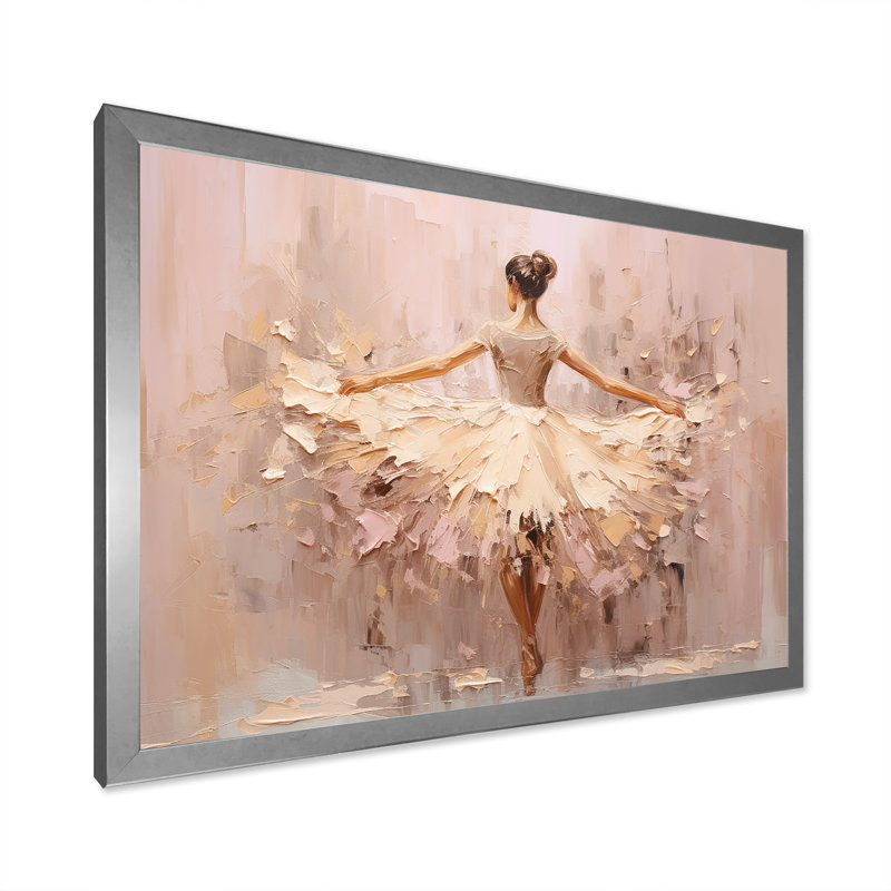 Gagarine - Ballet, art mural, H 24 po x l 32 po, Reproduction avec cadre flottant, Argent argent