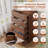 23.6" W 5 Drawer Mid-Century Modern, Wooden Dresser with Curved Profile and Fluted Design-1394577579
