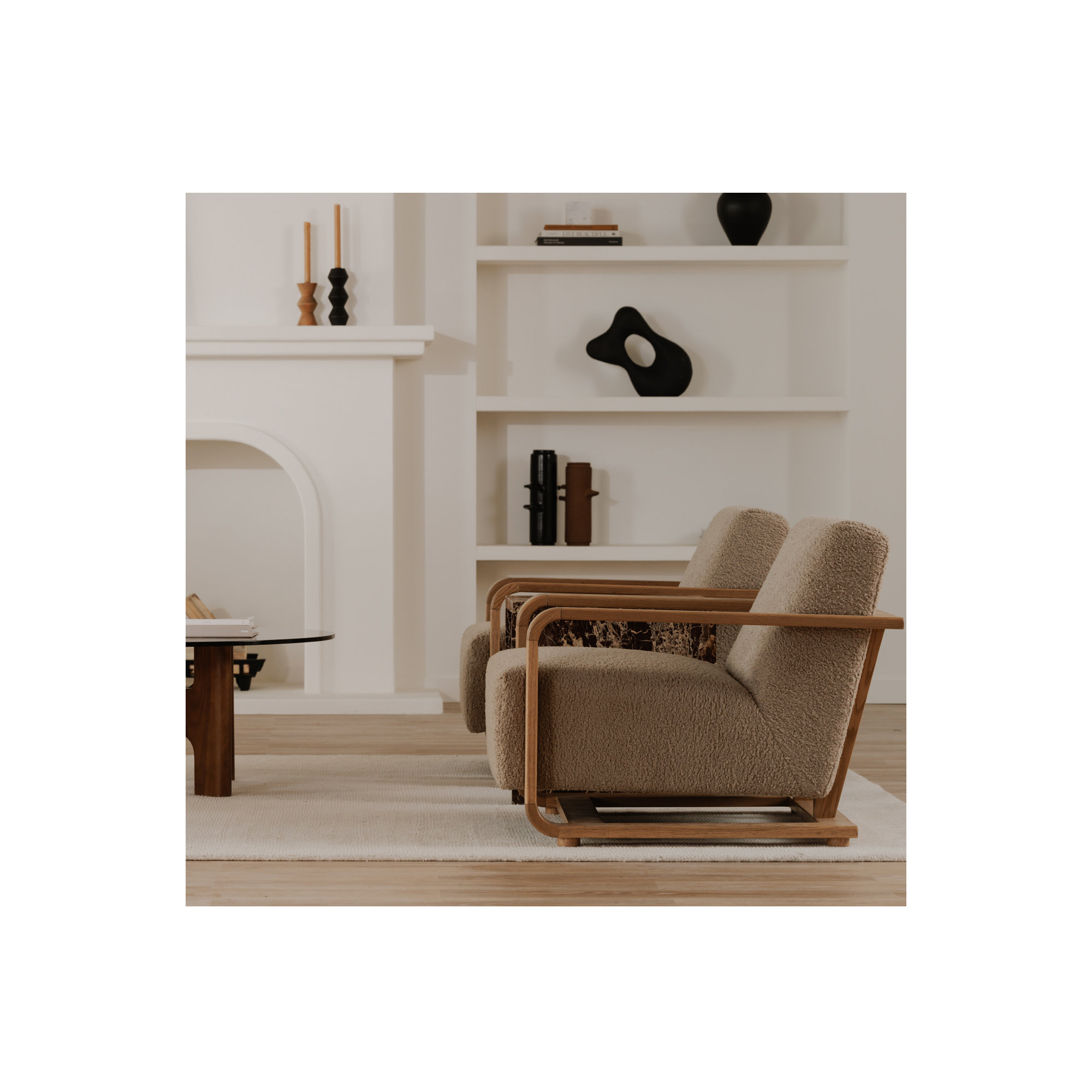 Nellie LOUNGE CHAIR, Beige Boucle