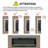 50 Inch Recessed Thin Tempered Glass Front Wall Mounted Electric Fireplace With Remote And Multi Color Flame & Emberbed, LED Light Heater-1223970404