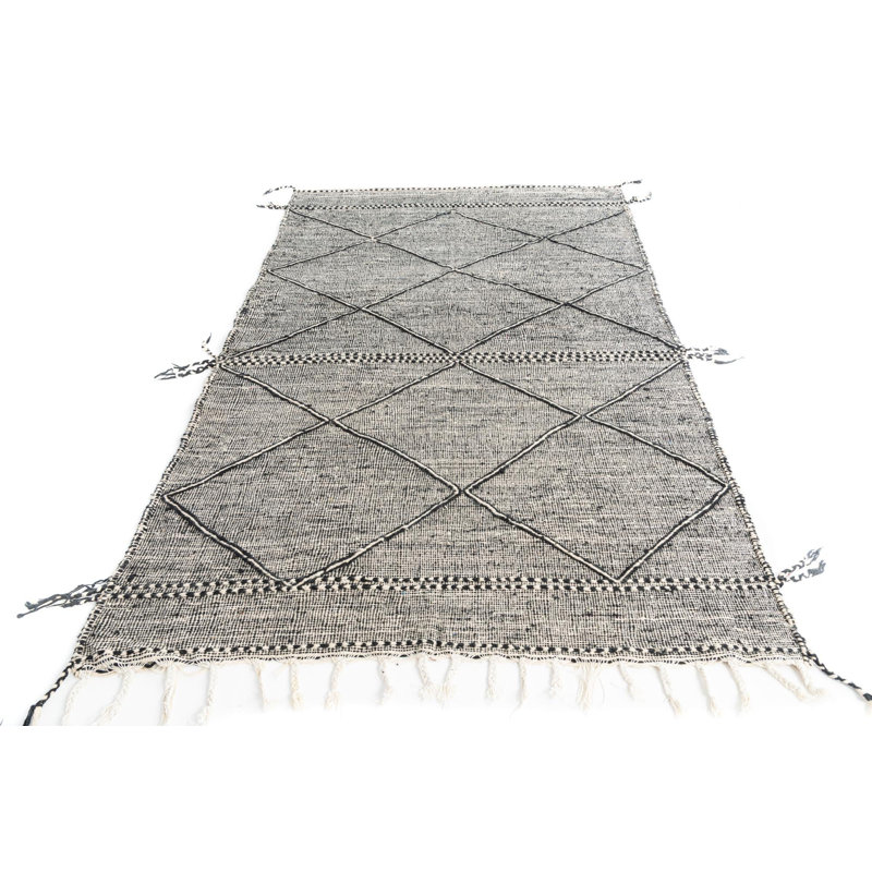 Tapis noir et blanc Nathaniel