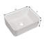 Lavabo de salle de bain vasque rectangulaire en céramique 16 po x 12 po - Moderne, à fixation sur teinture moderne, au-dessus du comptoir-1572509608