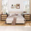 Table de chevet 3 tiroirs Boho avec prise de courant-753417761