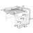 Metal Loft Bed with USB Ports, Shelves, Light Strip and Stairs-469596457-469596456