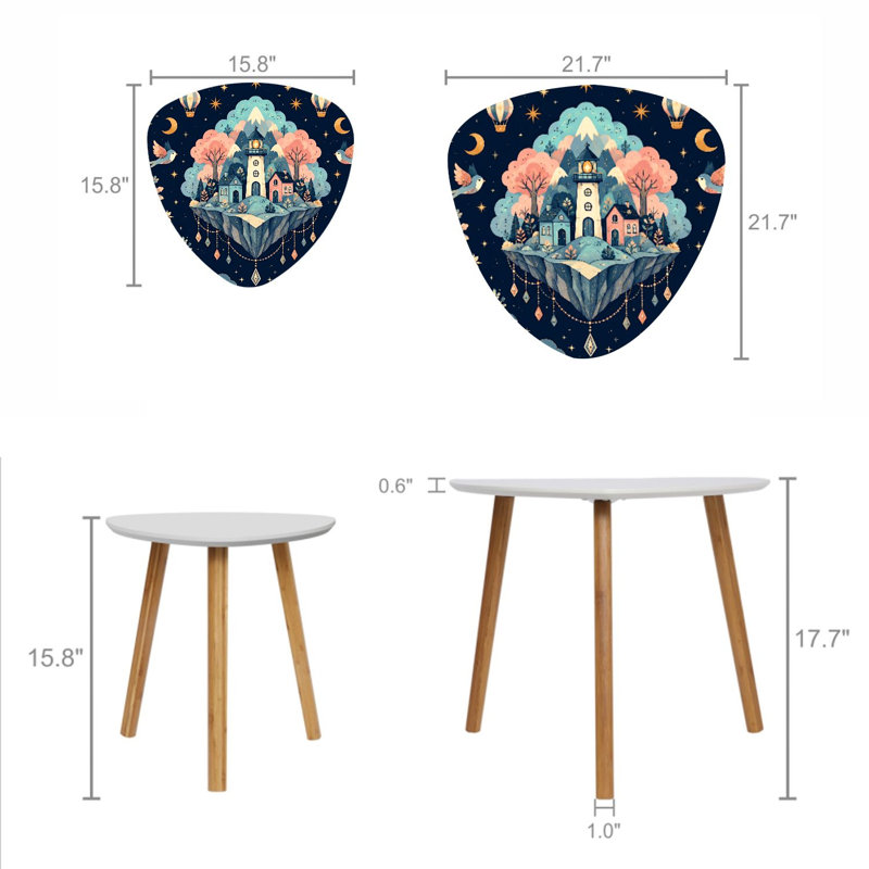 Ensemble de 2 tables gigognes Triangle Nesting