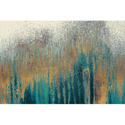 «Teal Woods with Gold», reproduction d'affiche par Roberto Gonzalez (36 x 24) 8656DH