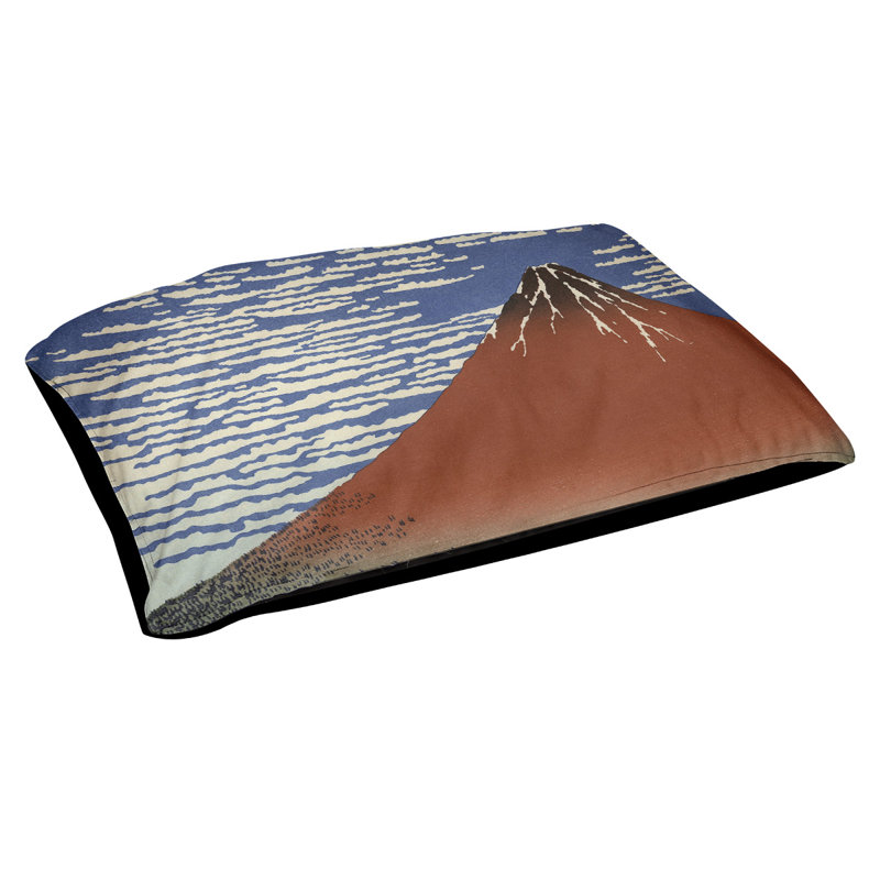 Carreiro Fleece Pet Bed, 19.5" L x 29.5" W, Blue/Orange