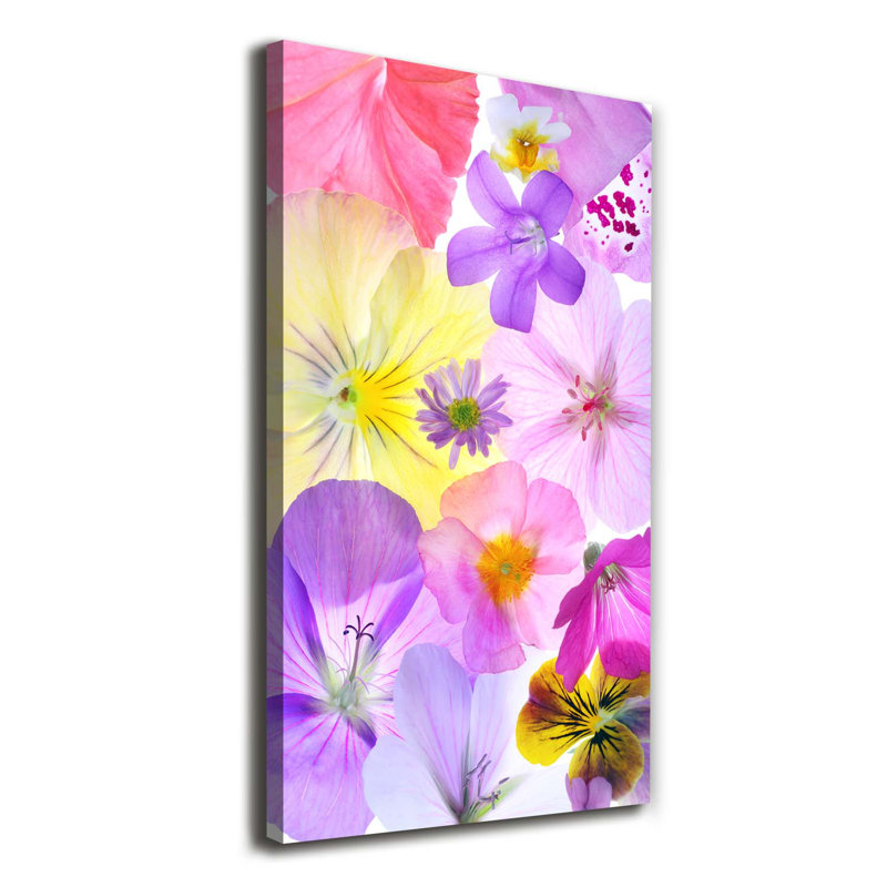 Colourful Flowers - Wrapped Canvas Art Prints