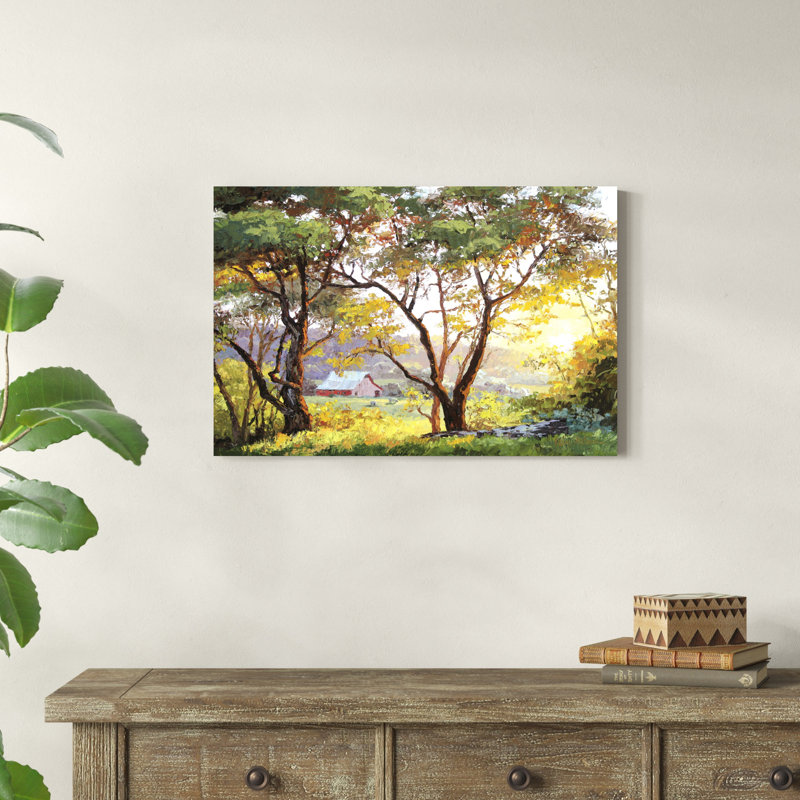 Paysage bruni, H 20 po x l 30 po x P 1,25 po