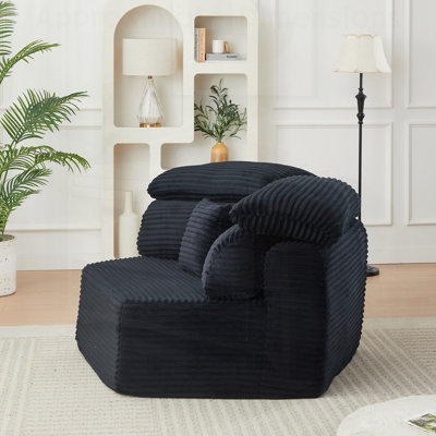 Méridienne à une place Modern Cocooning Sensation, canapé modulaire avec une enveloppe élégante, ambiance paresseuse et confortable, convient à divers cas d'utilisation, forme pentagonale