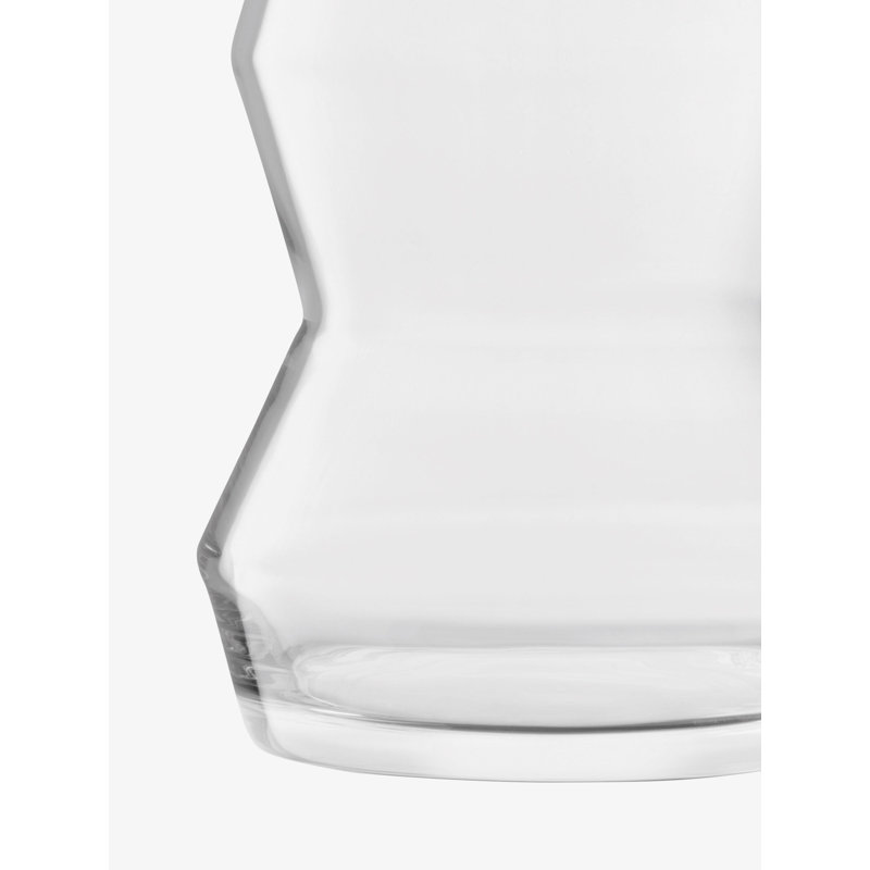 Sculpt Hurricane Candle Holder, 14.25" H x 8.25" W x 8.25" D, Clear