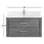 Cristo 36'' Wall Mounted Single Bathroom Vanity with Quartz Top-1364460229