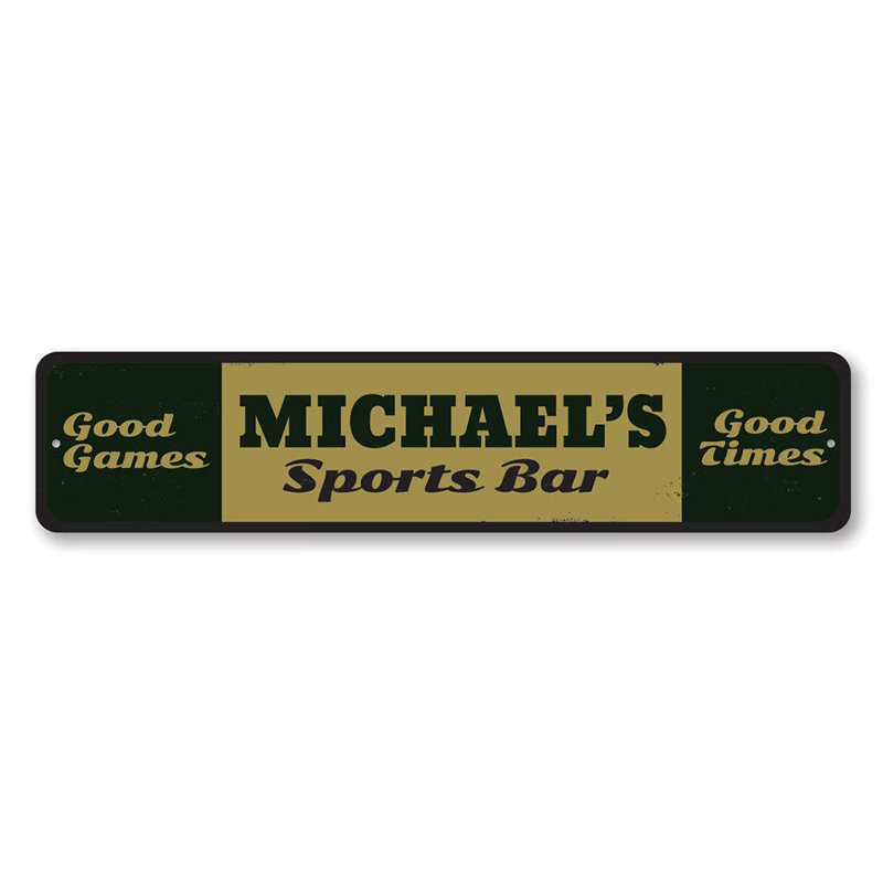 Enseigne en métal Sports Bar, H 4 po x l 18 po x P 0,04 po