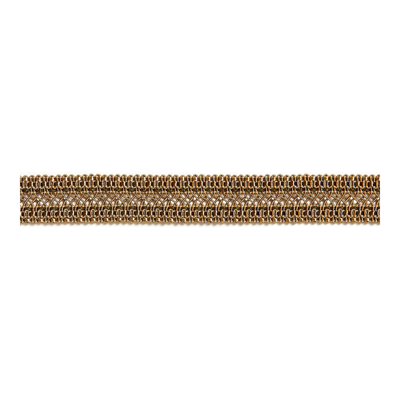 Tissu moderne tressé Selena, Or bruni